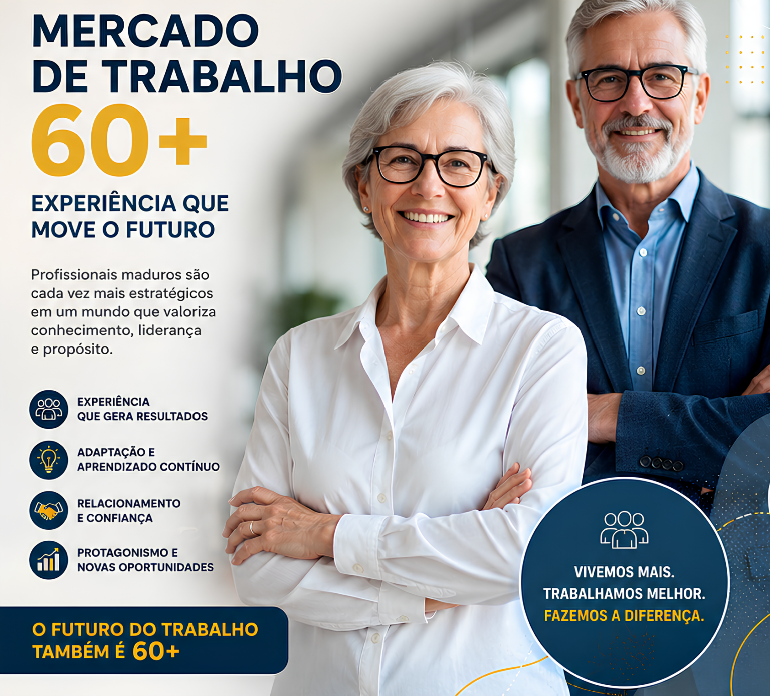 Mercado 60+ deve ganhar força no Brasil com envelhecimento da população e avanço da economia prateada